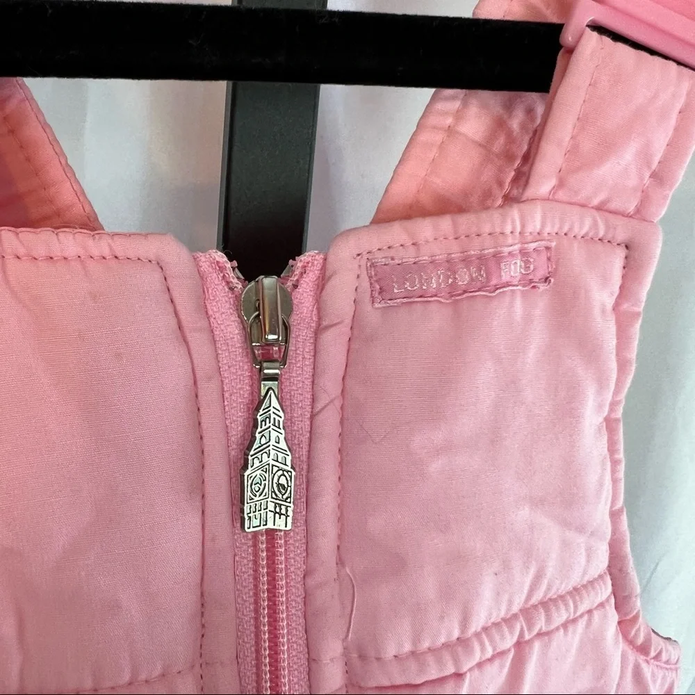 London Fog Pink Snow Suit Floral Design, size 18M